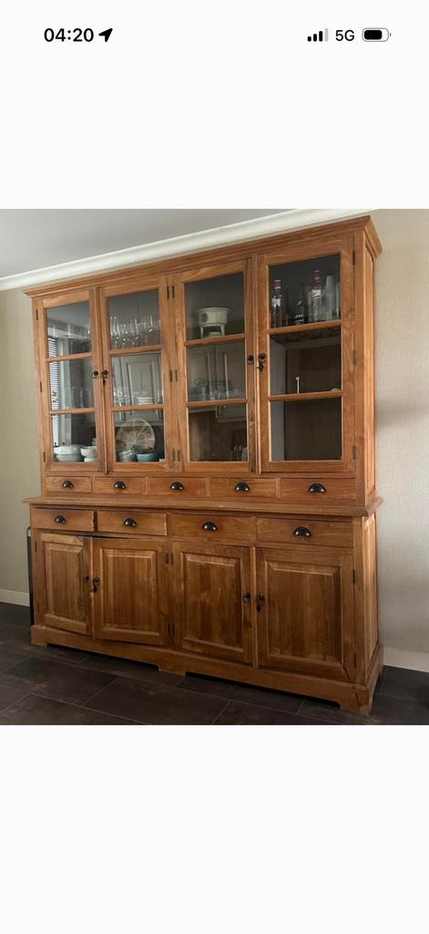 Buffetkast teak met 9 diverse lades veel opbergruimte, Huis en Inrichting, Kasten | Buffetkasten, Ophalen of Verzenden, Zo goed als nieuw