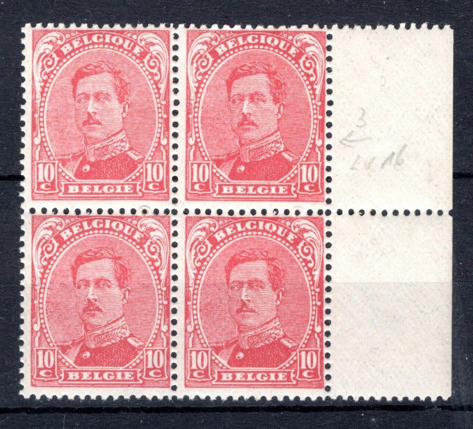138 MNH 1915 - Z.M. Koning Albert 1 (4 stuks), Ophalen of Verzenden, Postfris, Postfris