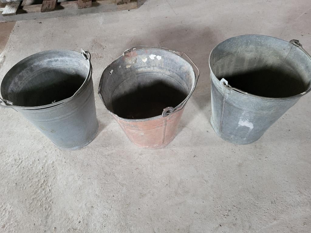 3 zinken emmers, Antiek en Kunst, Ophalen