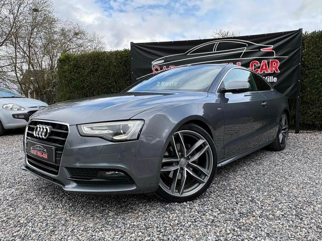 Audi A5 Coupé 2.0Tdi S-Line Boite Auto/Gps/Cuir/Garantie1an!, 4 cilinders, Bedrijf, Diesel, Grijs