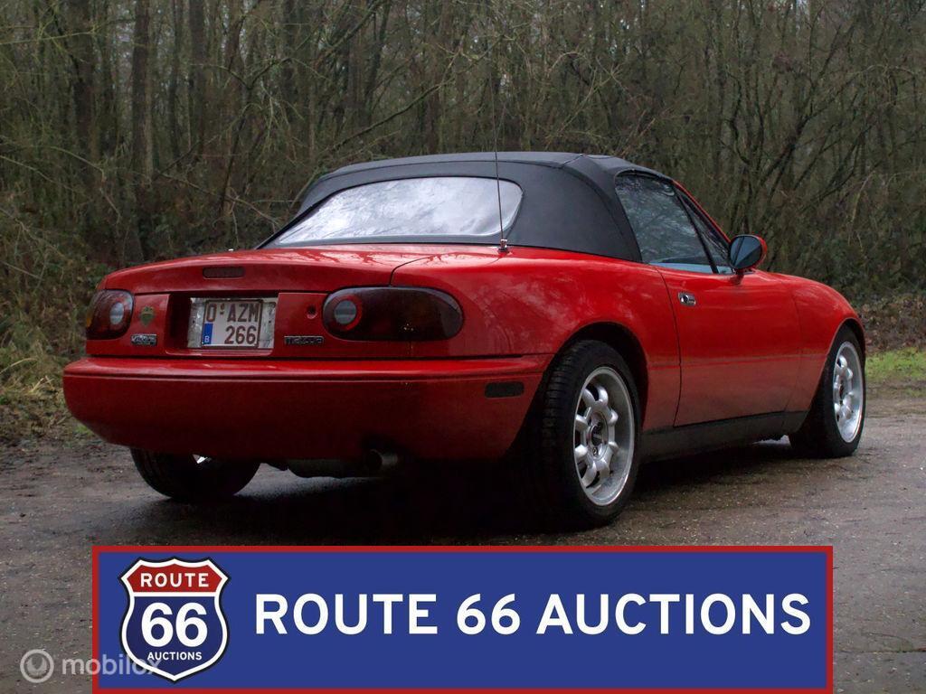 Mazda MX-5 Miata | 1990 | Route 66 Auctions, Auto's, Zwart, Bedrijf, Handgeschakeld, Overige carrosserie