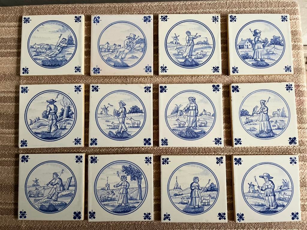 Antieke tegels Delfts Blauw NIEUW, Antiek en Kunst, Antiek | Wandborden en Tegels, Ophalen of Verzenden