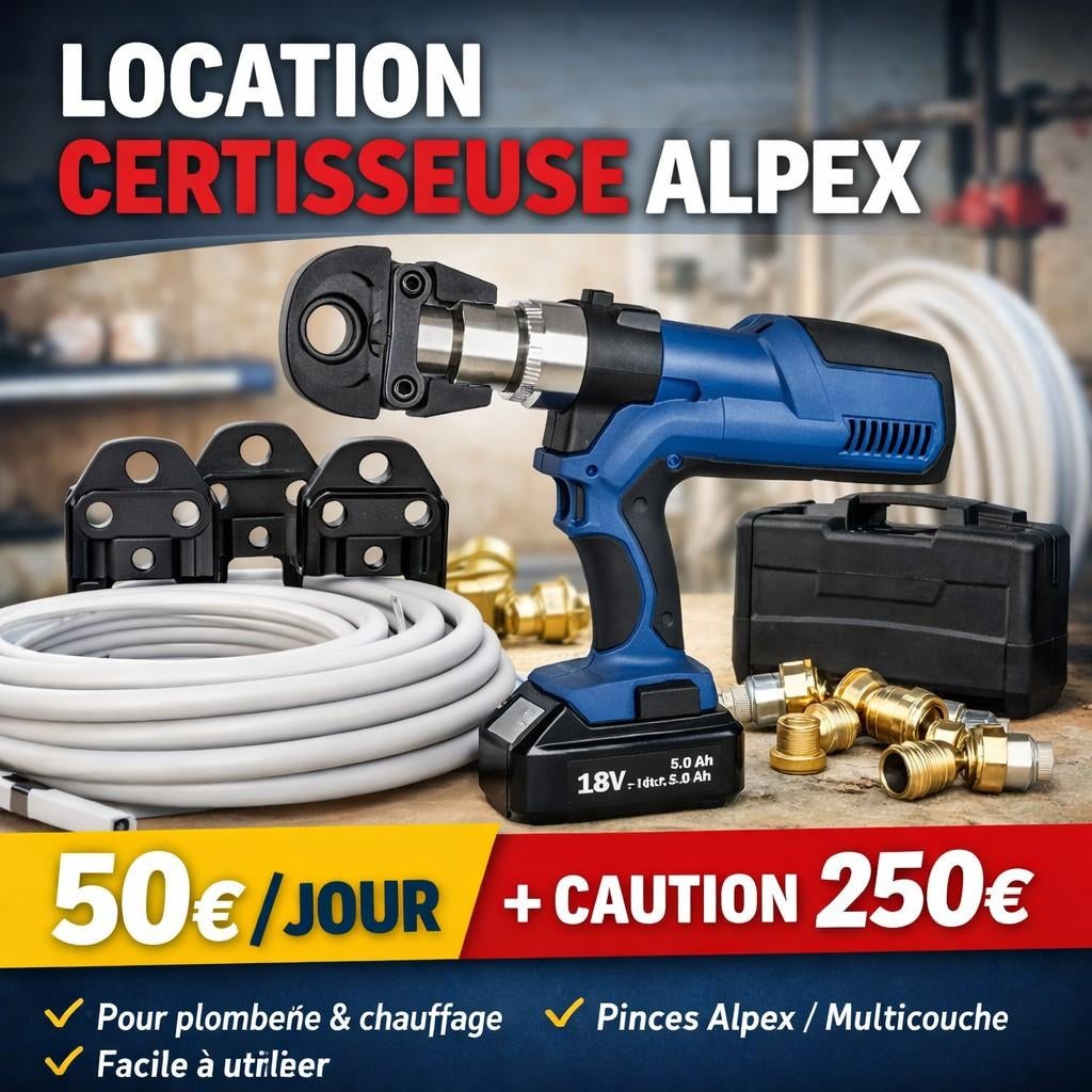 LOCATION MACHINE À SERTIR ALPEX / MULTICOUCHE – LIÈGE, Enlèvement ou Envoi
