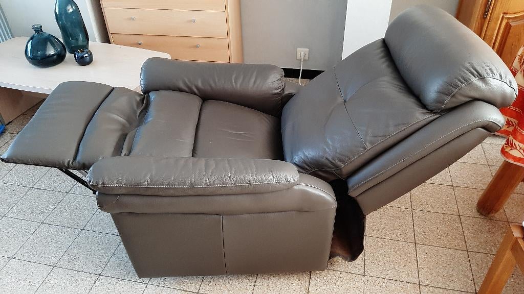 Fauteuil relax électrique + releveur - 2 moteurs, Enlèvement, Comme neuf, Synthétique