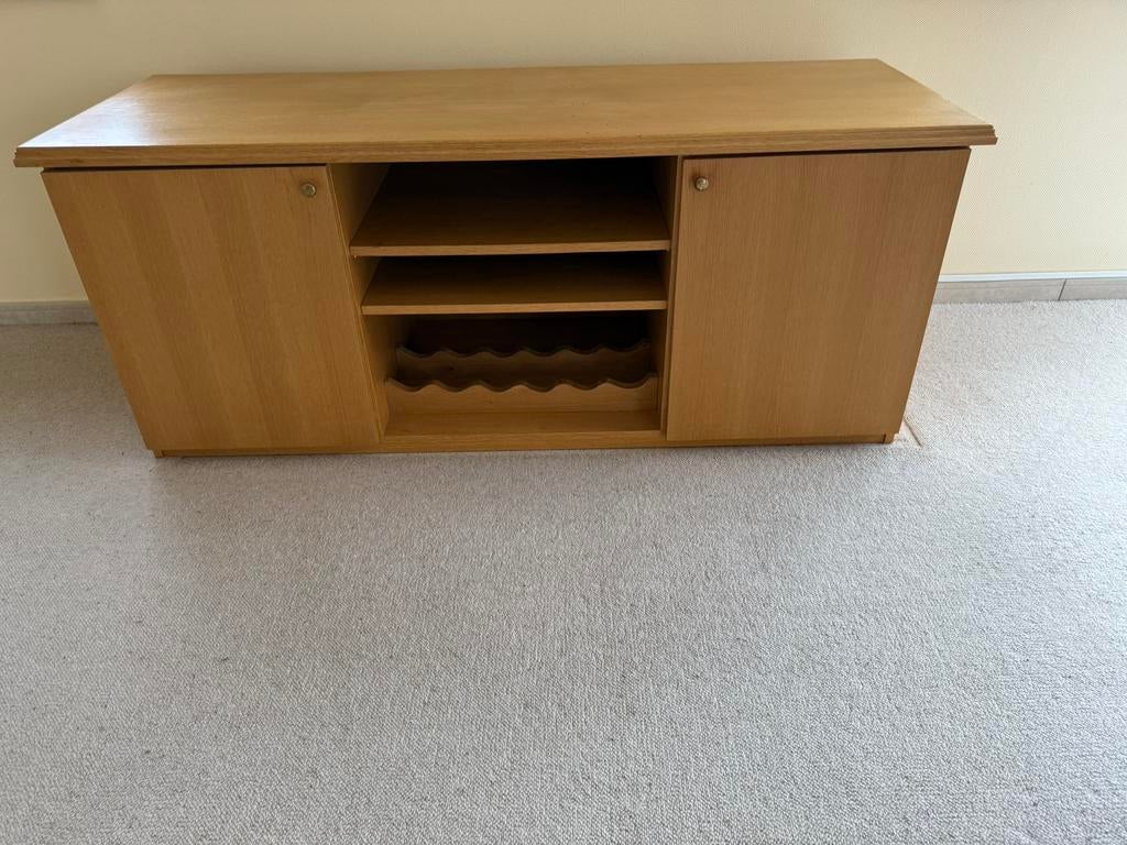 Groot massief eikenhouten tv-meubel, Ophalen, Zo goed als nieuw