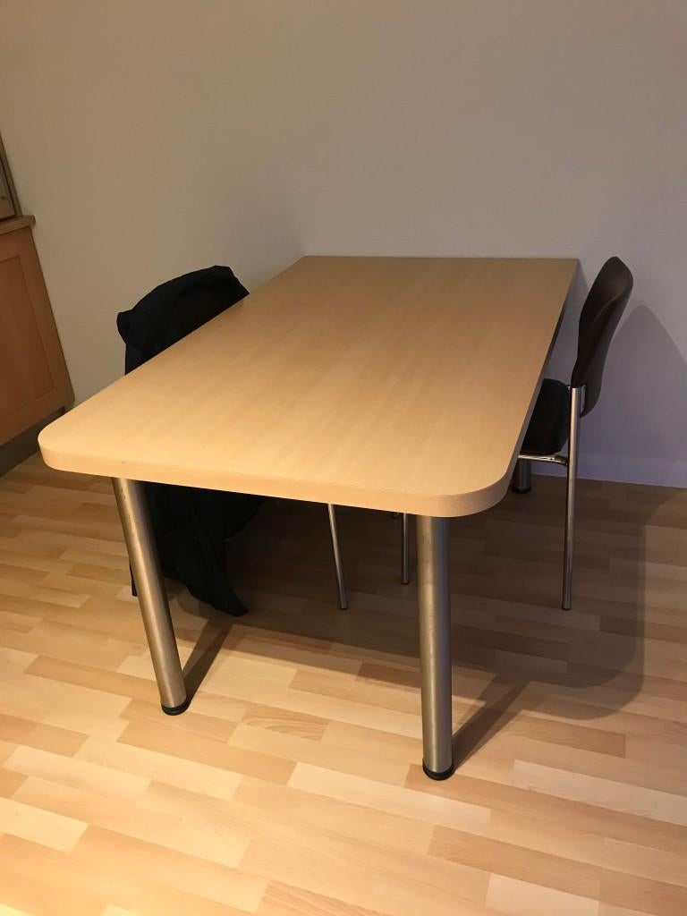 tafel, Teck, 100 à 150 cm, Quatre personnes, Comme neuf