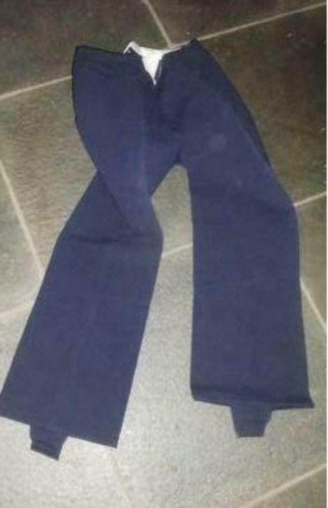 [2183]broek donkerblauw -groen-zwart vintage NIEUW, Kleding | Dames, Ophalen of Verzenden, Nieuw, Maat 36 (S), Overige kleuren