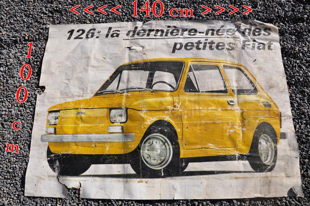 ANCIENNE GRANDE AFFICHE FIAT 126, Autos : Pièces & Accessoires, Enlèvement ou Envoi, Utilisé, Fiat