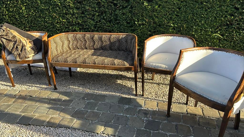 Vintage Mahoniehouten salontje in Engelse stijl, Ophalen