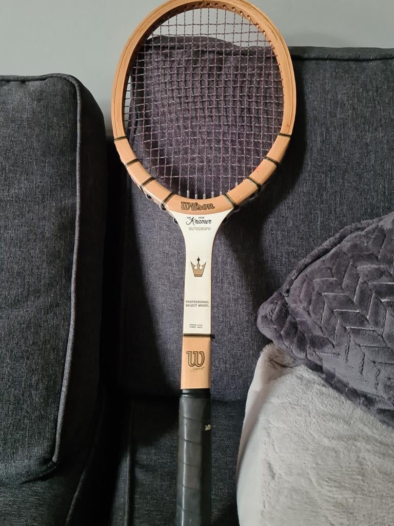 Wilson Jack Kramer tennisracket met handtekening uit de jare, Ophalen, Gebruikt, Racket, Wilson