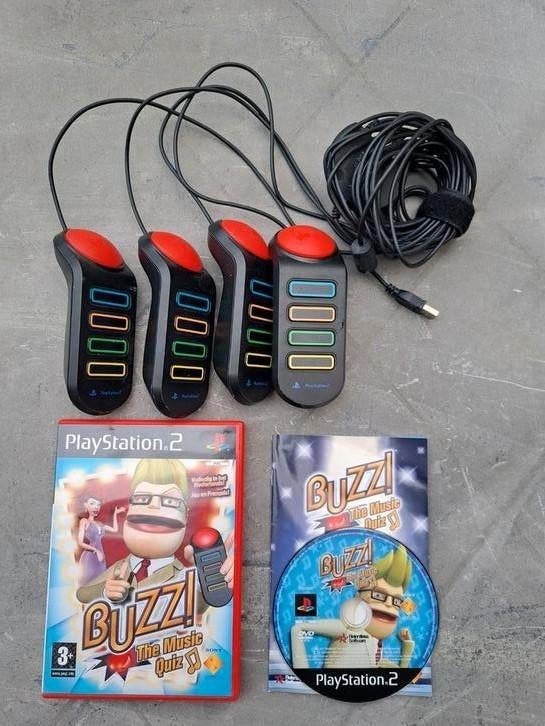 Buzz-game + 4 controllers. Tot ziens in Bruxelles Nivelles, Games en Spelcomputers, Ophalen of Verzenden, Zo goed als nieuw