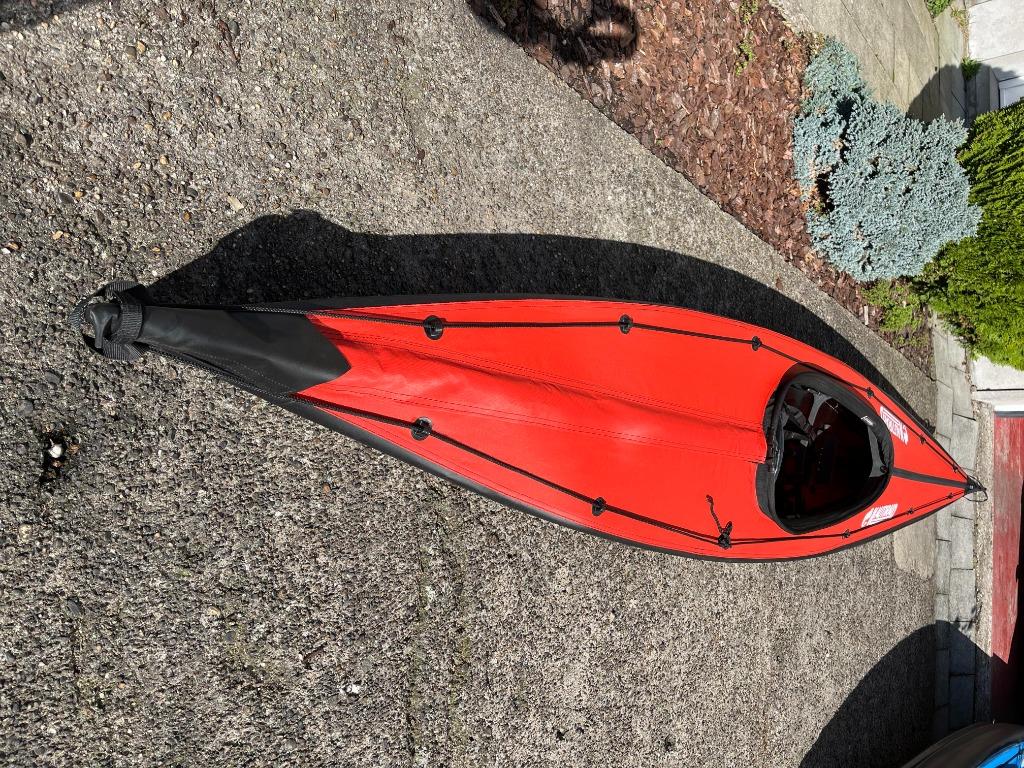Nautiraid Narak 405 CROSS vouwkajak + carbon peddel Rood, Enlèvement, Comme neuf, 1 personne
