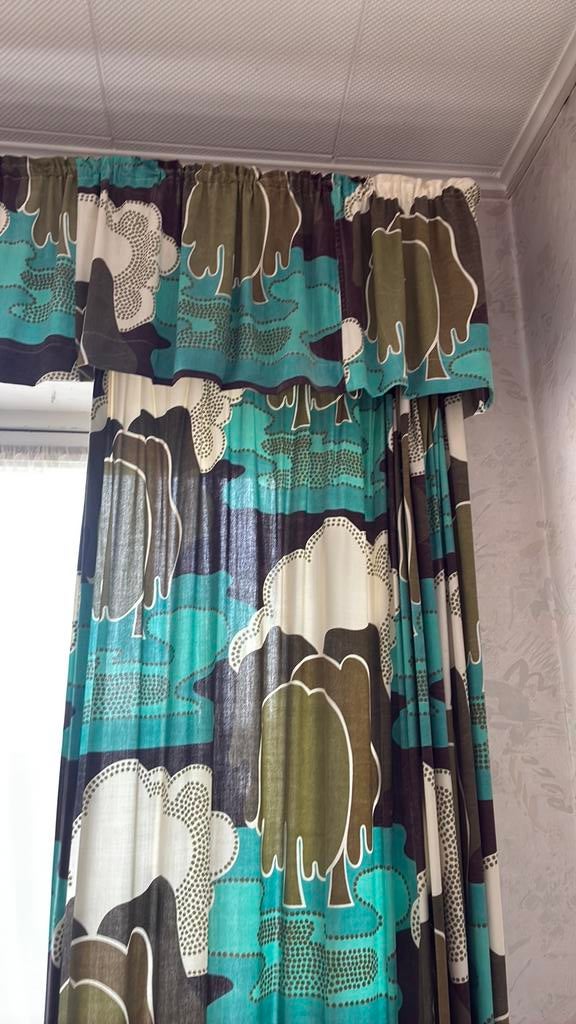 Retro gordijnen, Huis en Inrichting, Stoffering | Gordijnen en Lamellen, Ophalen, Gebruikt