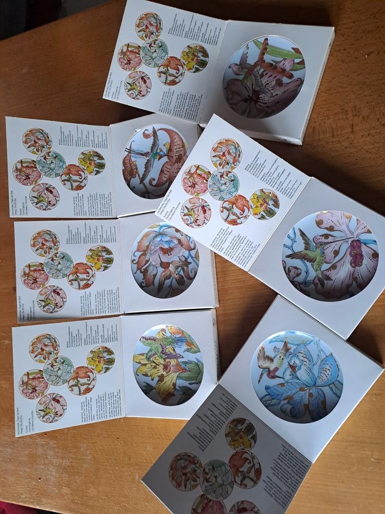 Série complète Hutschenreuther Les oiseaux-mouches, Enlèvement ou Envoi, Porcelaine