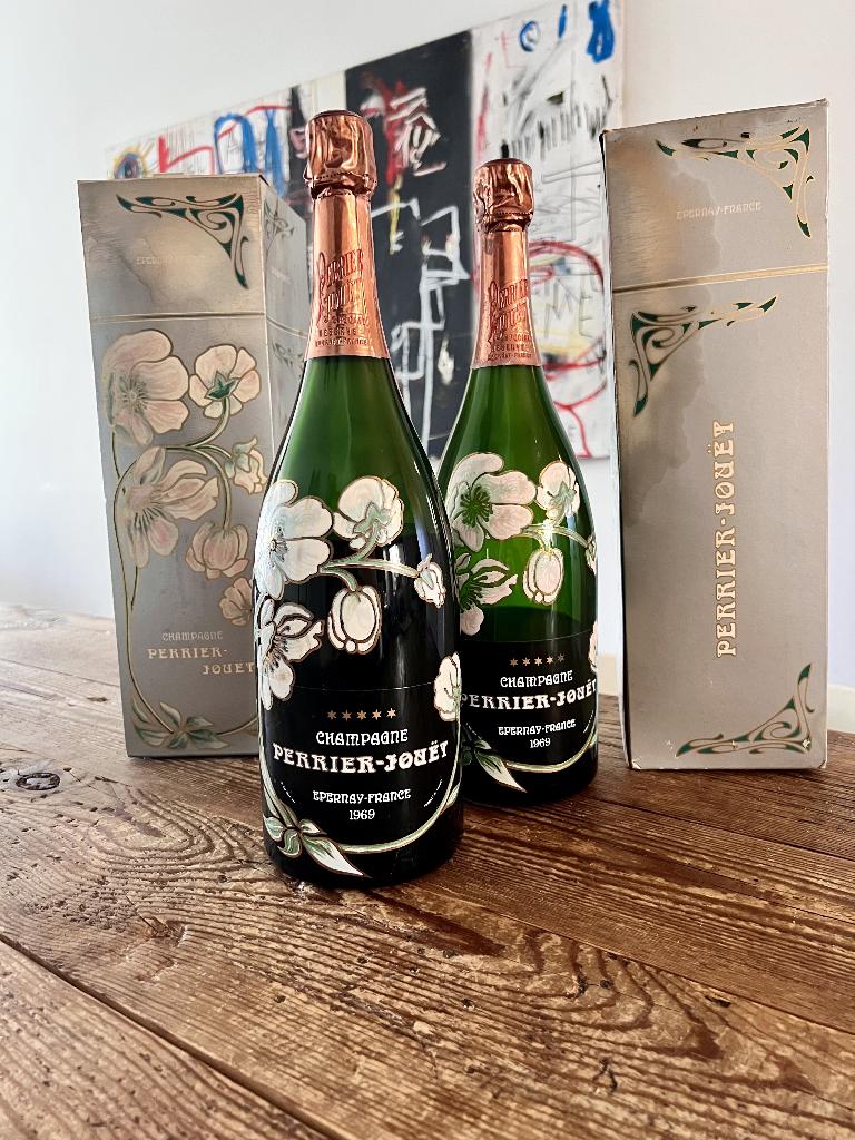 Magnum champagne 1969 Perrier-Jouët, Collections, Vins, Champagne, Enlèvement ou Envoi