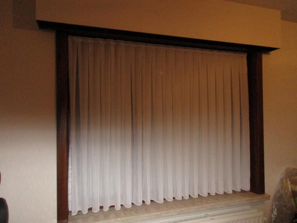 Witte overgordijnen ADO, Huis en Inrichting, Stoffering | Gordijnen en Lamellen, Ophalen, Zo goed als nieuw, Wit, Klassiek