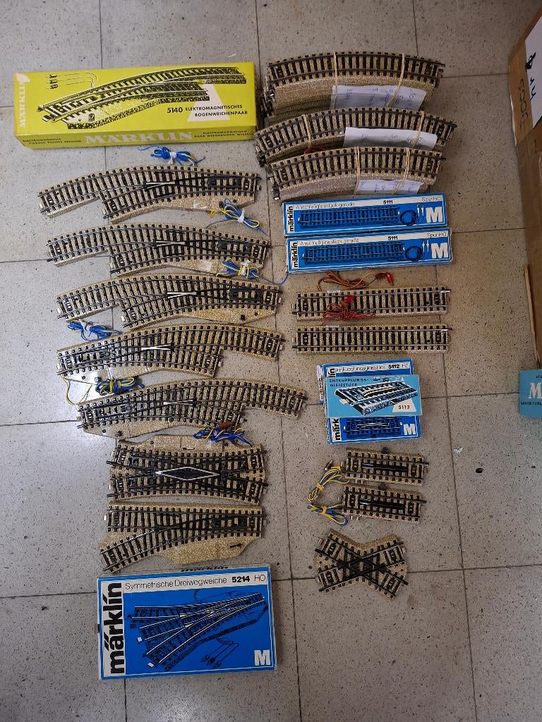 Marklin M HO sporen en wissels, Hobby en Vrije tijd, Modeltreinen | H0, Zo goed als nieuw, Rails, Wisselstroom, Märklin, Analoog