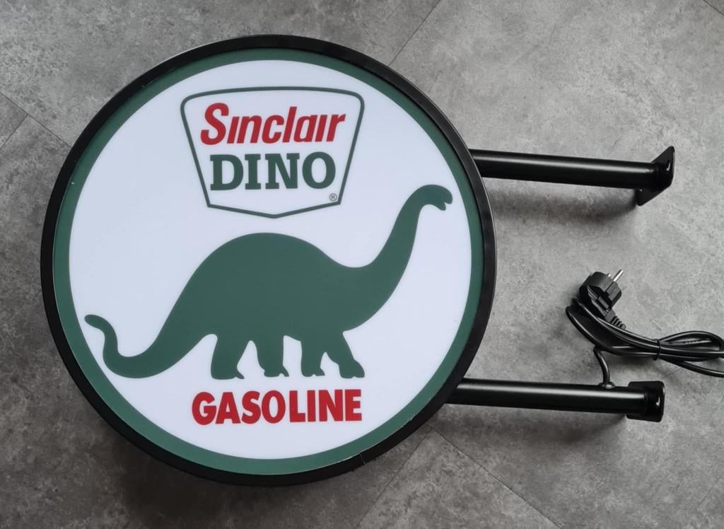 Lampe de publicitaire double face Sinclair Dino Gasoline, Collections, Marques & Objets publicitaires, Enlèvement ou Envoi, Neuf