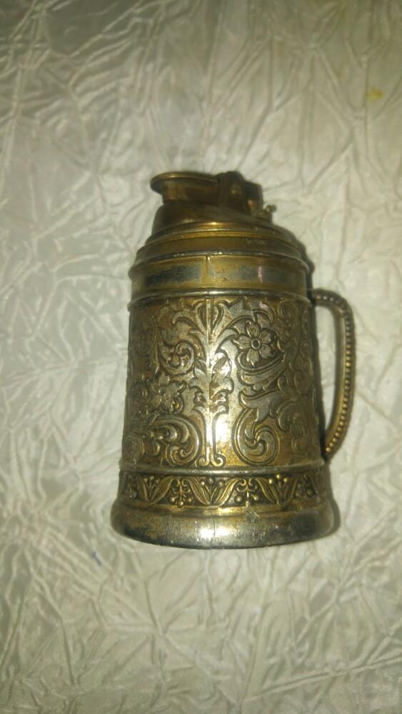 Antique deco briquet aansteker gaz Penguin 10cm x 6 cm 1960, Antiquités & Art, Enlèvement ou Envoi, Bronze