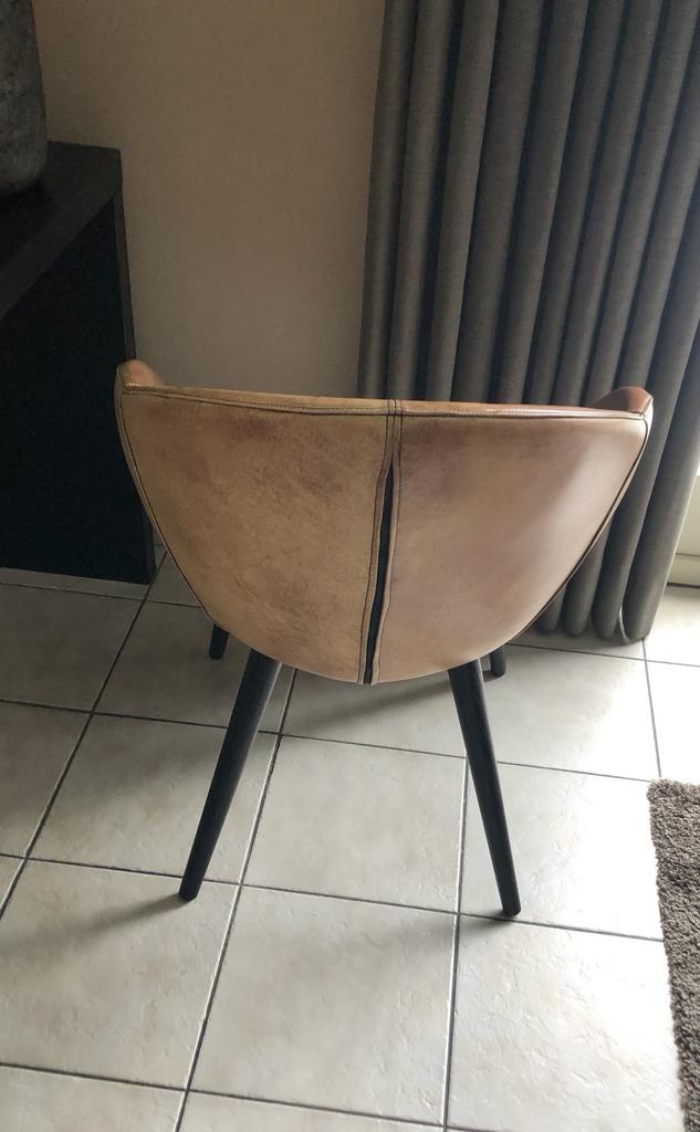 Mooie lederen armchair, Huis en Inrichting, Ophalen, Bruin, Leer, Zo goed als nieuw