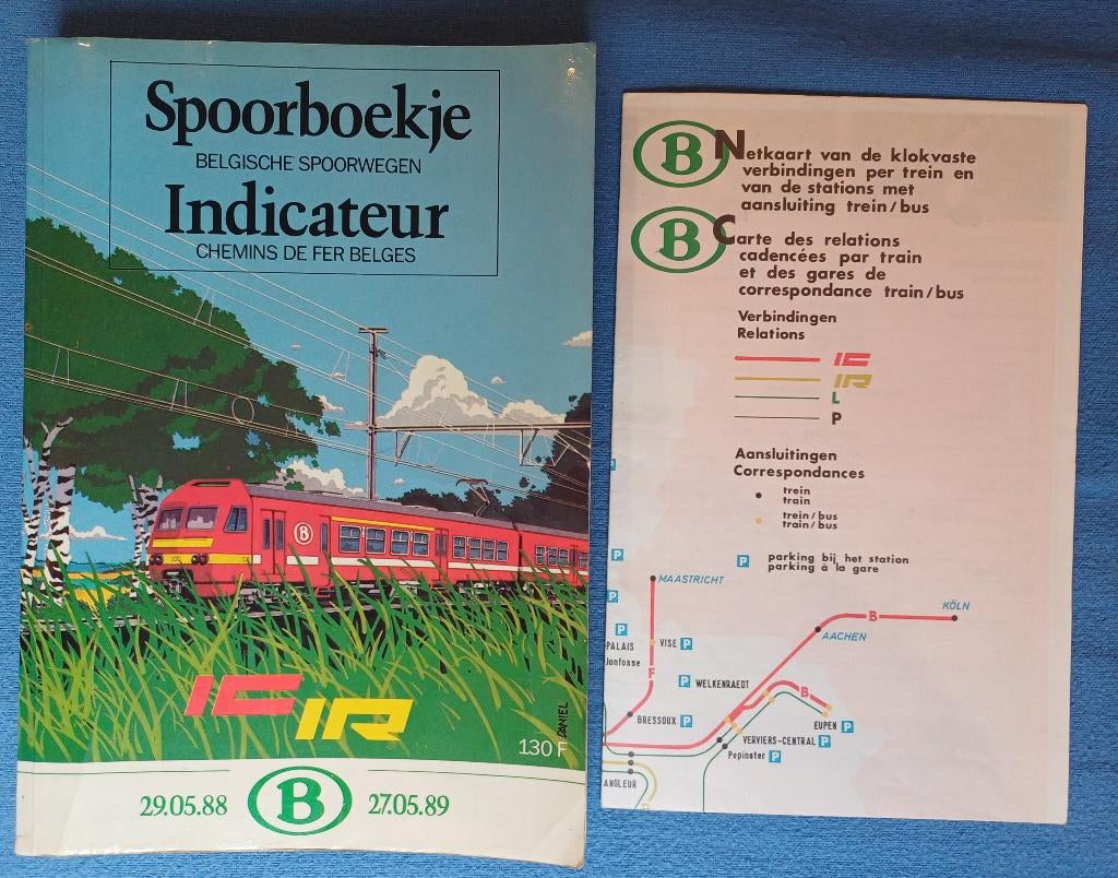 SNCB Indicateur IC/IR 1988 1989, Envoi, Comme neuf, Train, Livre ou Revue