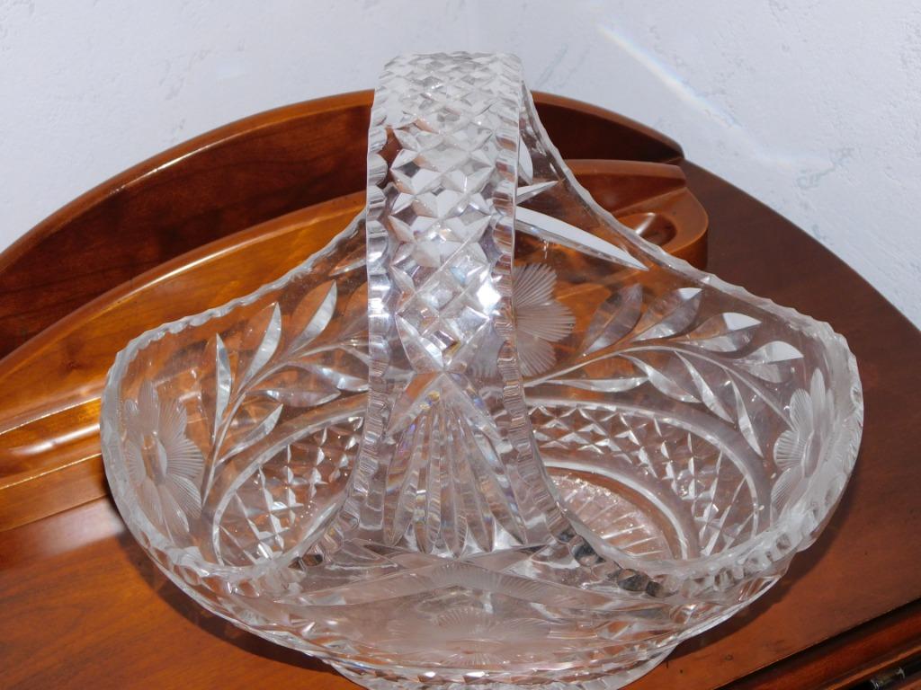Corbeille en cristal, Antiquités & Art, Enlèvement ou Envoi