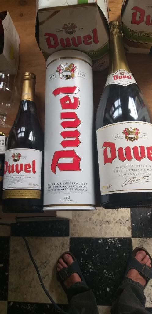 Duvel fles 75cl met koker + Duvelfles 1,5 liter, Enlèvement, Neuf, Duvel