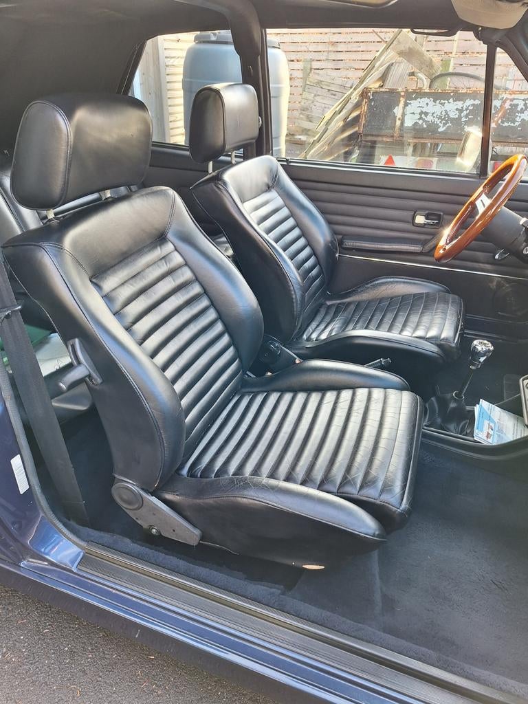 Zwart lederen California voorzetels Golf 1, Auto-onderdelen, Ophalen, Volkswagen