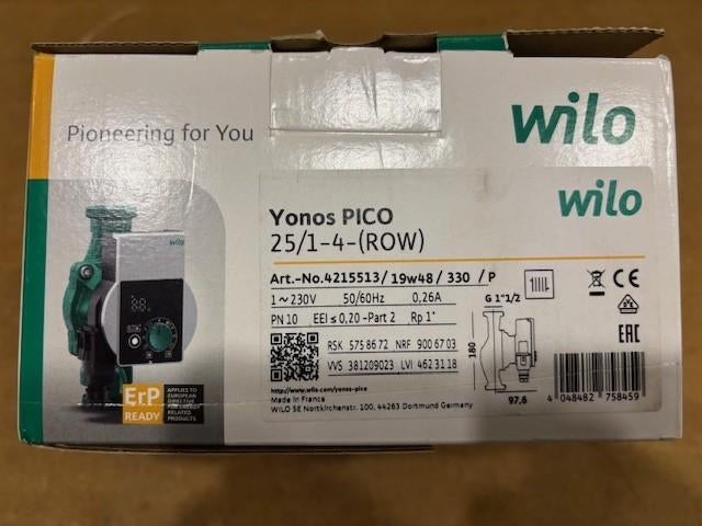 Wilo Yonos Pico 4215513 Hoogrendementspomp, Enlèvement ou Envoi, Neuf, Chaudière CC ou Chaudière combinée