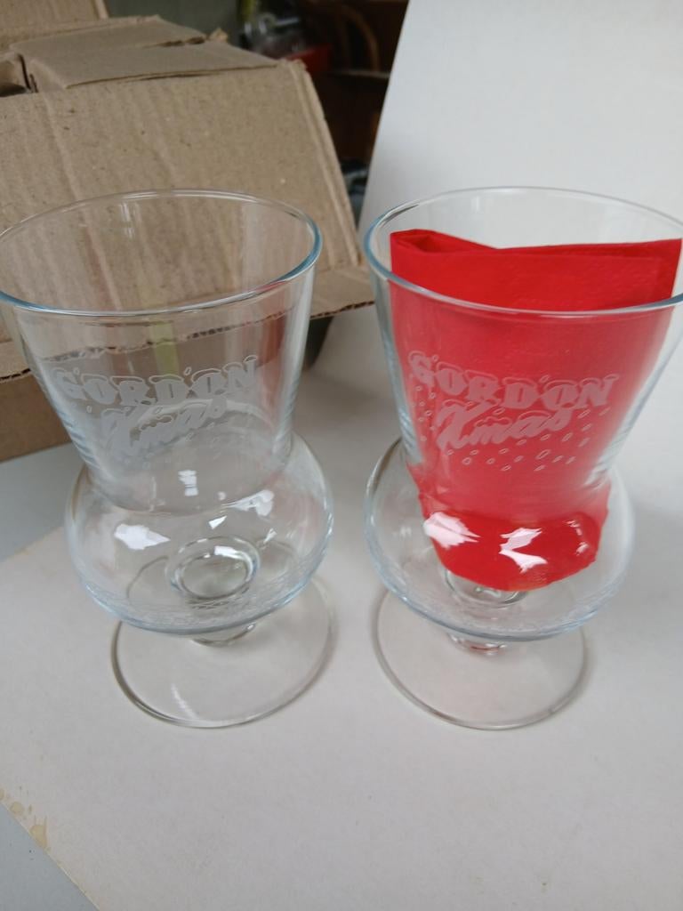 6 Gordon xmas glazen, Verzamelen, Ophalen of Verzenden, Zo goed als nieuw