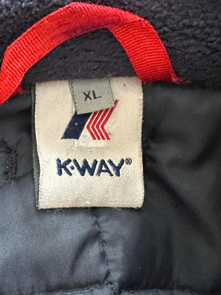 Exclusieve winterjas K-Way in nieuwstaat, Ophalen of Verzenden, Zo goed als nieuw, Maat 56/58 (XL), Blauw