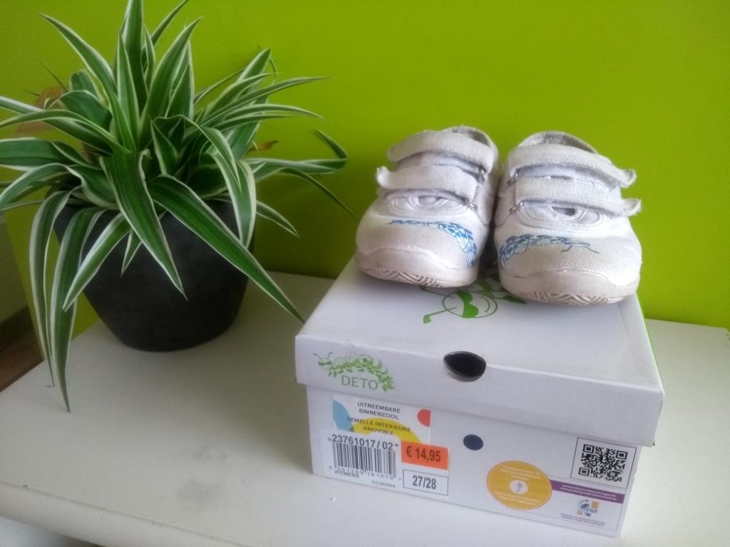 Turnpantoffels met velcro - maat 27/28 - DETO, Gebruikt, DETO, Ophalen of Verzenden, Jongen of Meisje