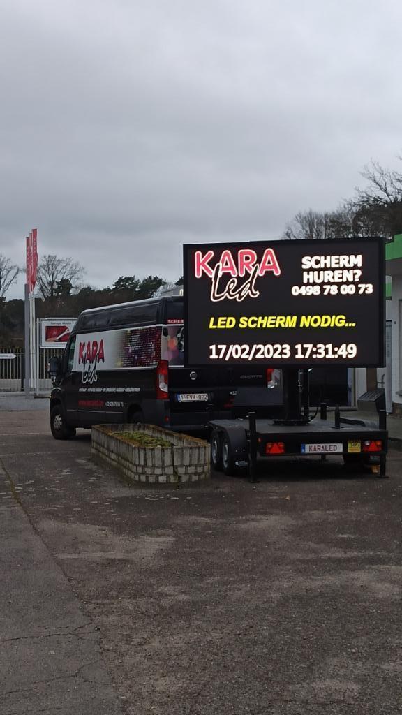 led scherm huren - trailer voor outdoor of modulair indoor, Enlèvement ou Envoi, Utilisé, TV et Émetteurs