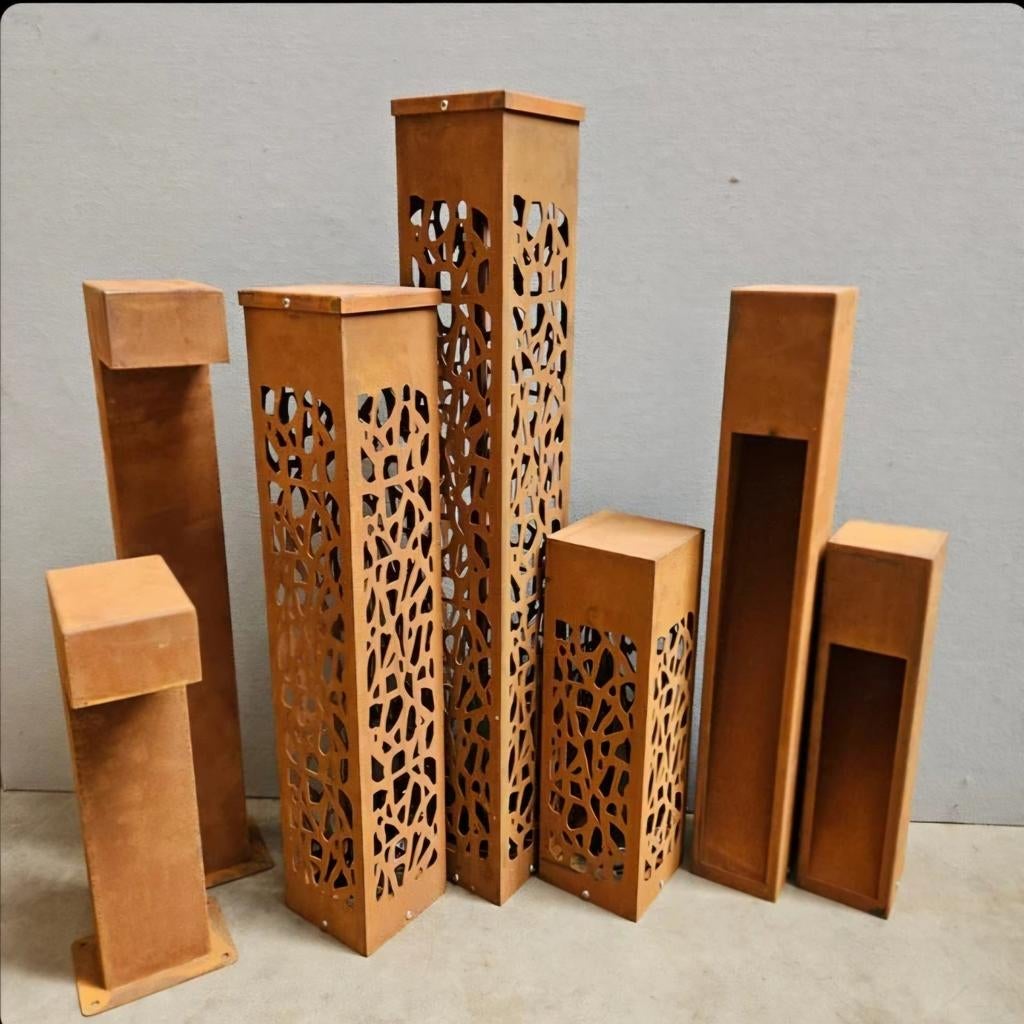 Cortenstaal Tuinlampen., Ophalen, Nieuw