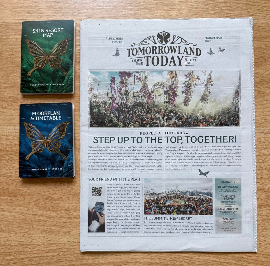 Journal et programme Tomorrowland Winter 2026, Livres, Enlèvement ou Envoi, Comme neuf