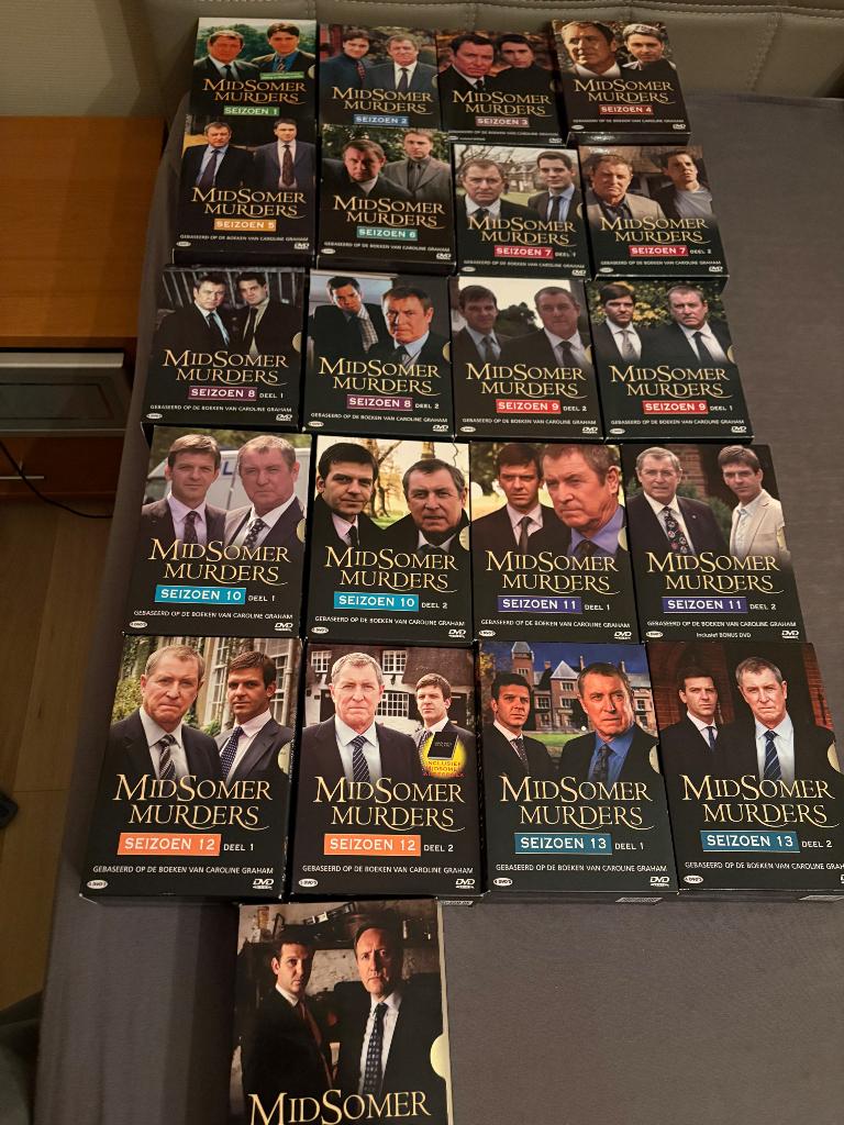 DVD pakket Midsomer Murders seizoen 1 tem 14, Cd's en Dvd's, Ophalen, Gebruikt, Actie en Avontuur