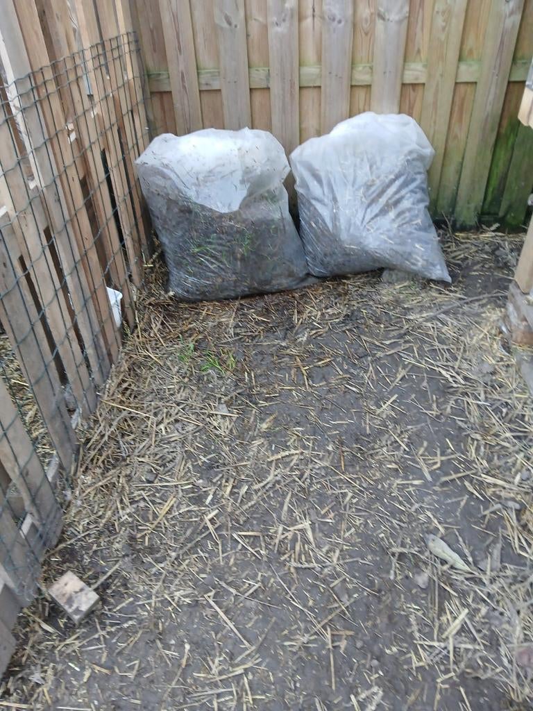 Fumier de poules (sur paille) +/- 50 L    2, 50 €/ sac, Jardin & Terrasse, Sable
