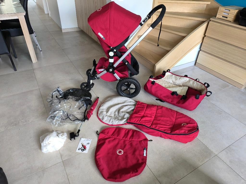 Bugaboo Frog Buggy + accessoires (Rouge), Bugaboo, Enlèvement, Utilisé, Poussette