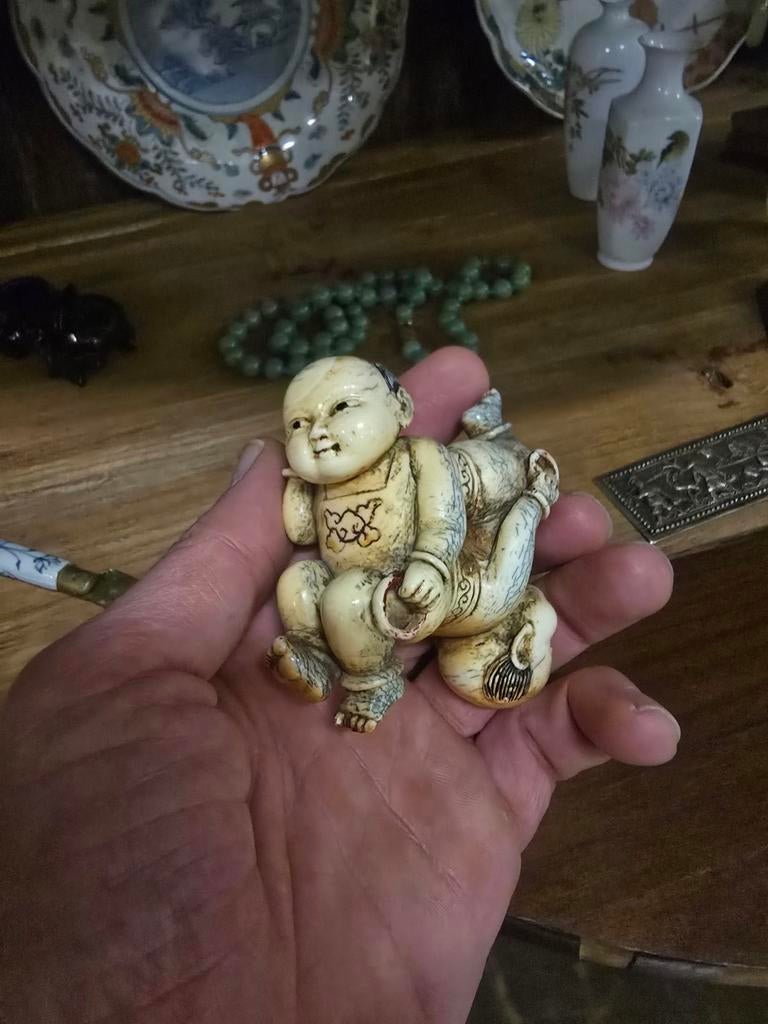 Netsuke ancien, Antiquités & Art, Enlèvement ou Envoi