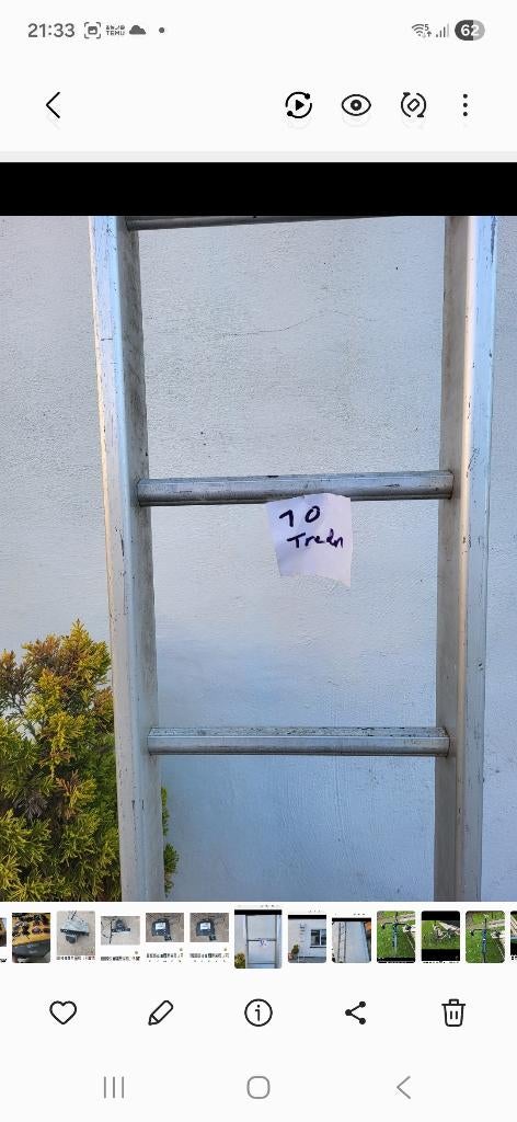 Alu ladder 10 treden, Ophalen of Verzenden