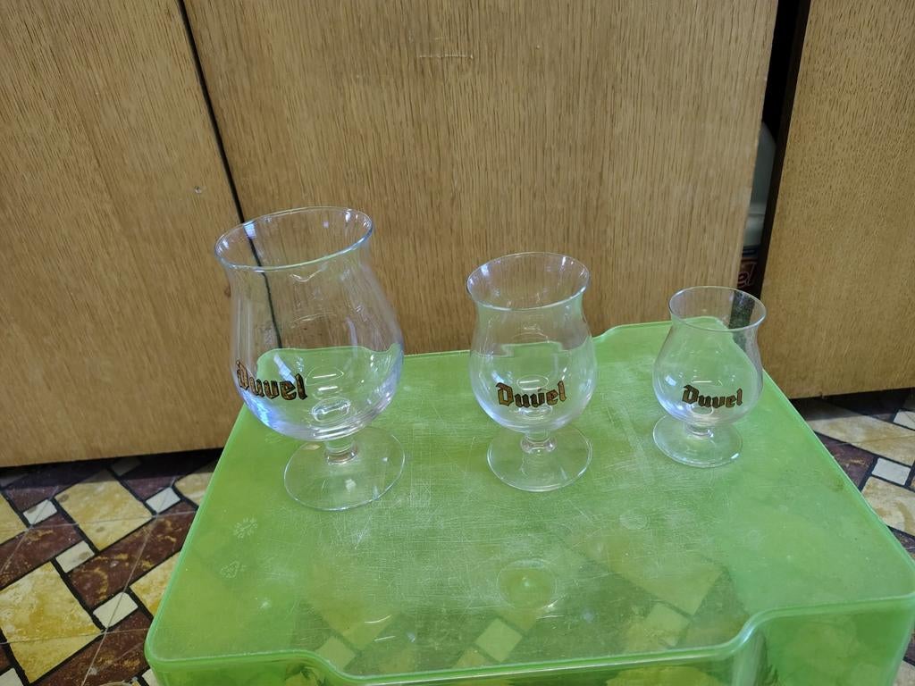 Duvel setje, Verzamelen, Ophalen, Zo goed als nieuw, Bierglas