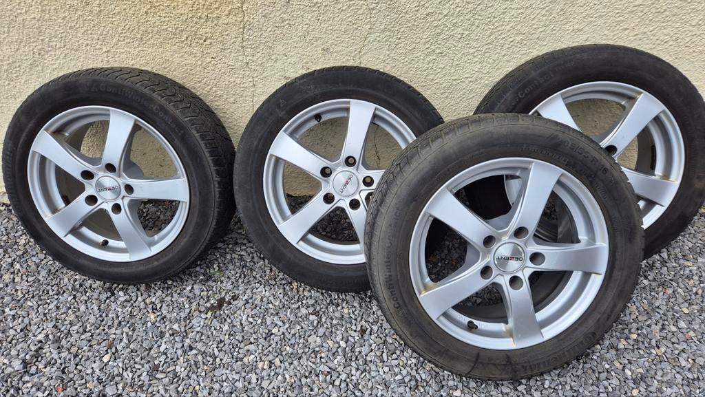 Jantes 5x120 avec pneu, Autos : Pièces & Accessoires, Pneus & Jantes, Pneus et Jantes, 16 pouces, 205 mm, Enlèvement