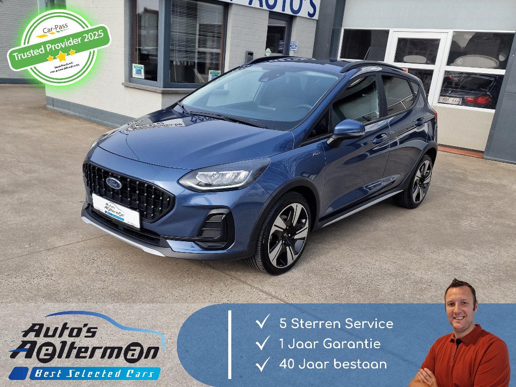 Ford Fiesta 1.0 EcoBoost Active VERWARMD STUUR & STOEL * AC, Auto's, Ford, Voorwielaandrijving, Stof, Euro 6, Blauw