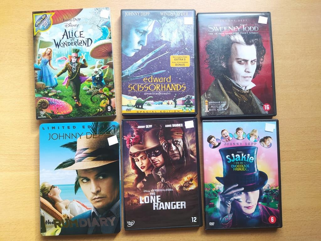 Dvd's met Johnny Depp (5 euro per stuk), Cd's en Dvd's, Dvd's | Klassiekers, Ophalen of Verzenden