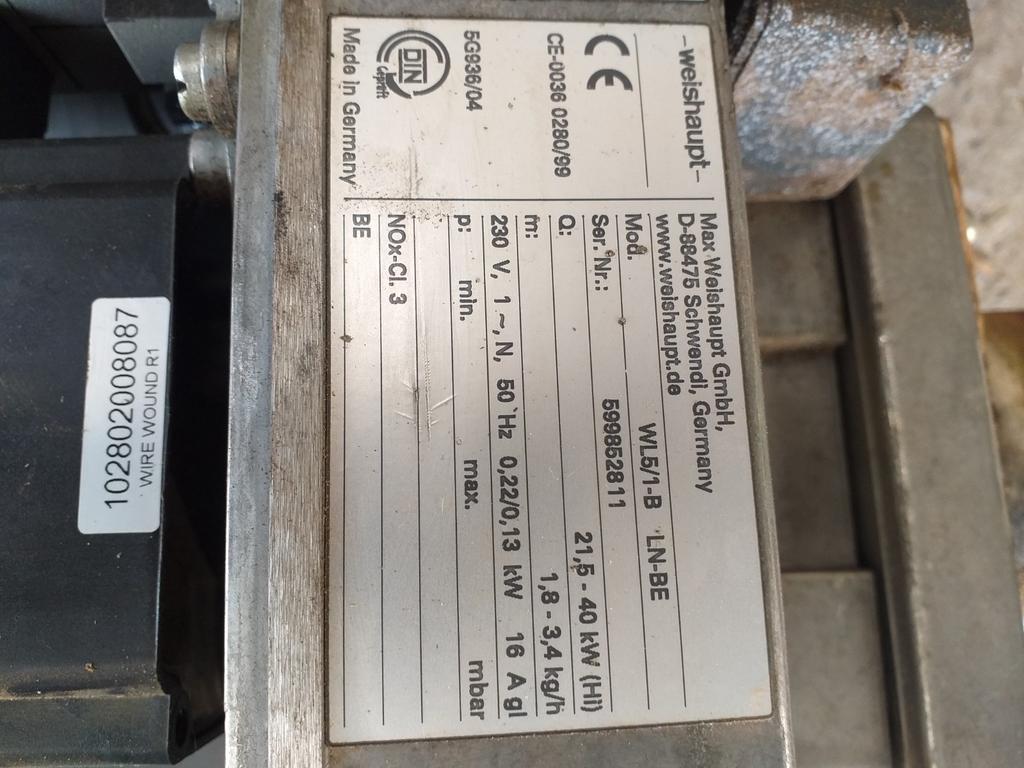 Brûleur weishaupt, Bricolage & Construction, Enlèvement