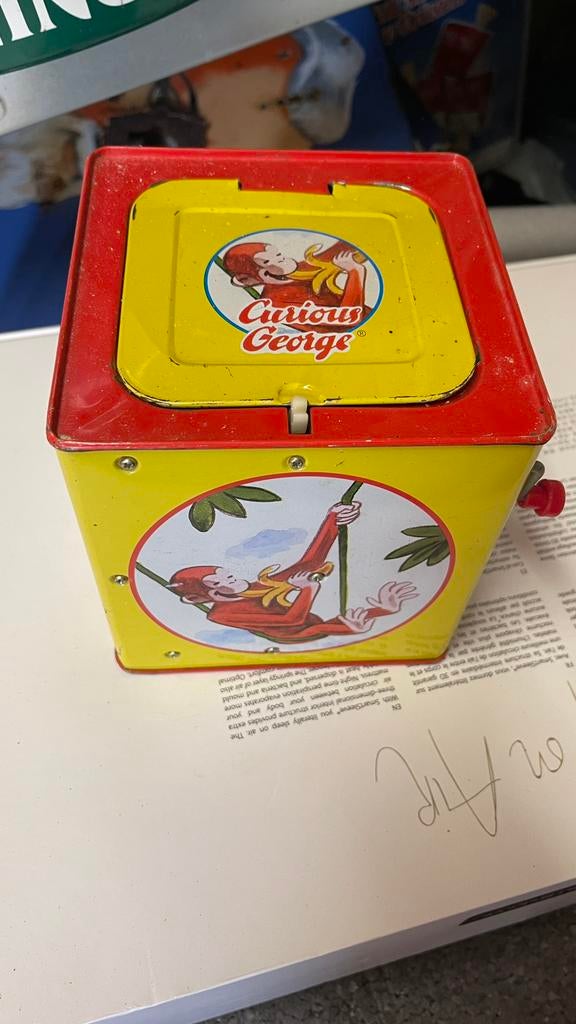 Boîte à musique en conserve avec singe., Collections, Enlèvement ou Envoi, Comme neuf