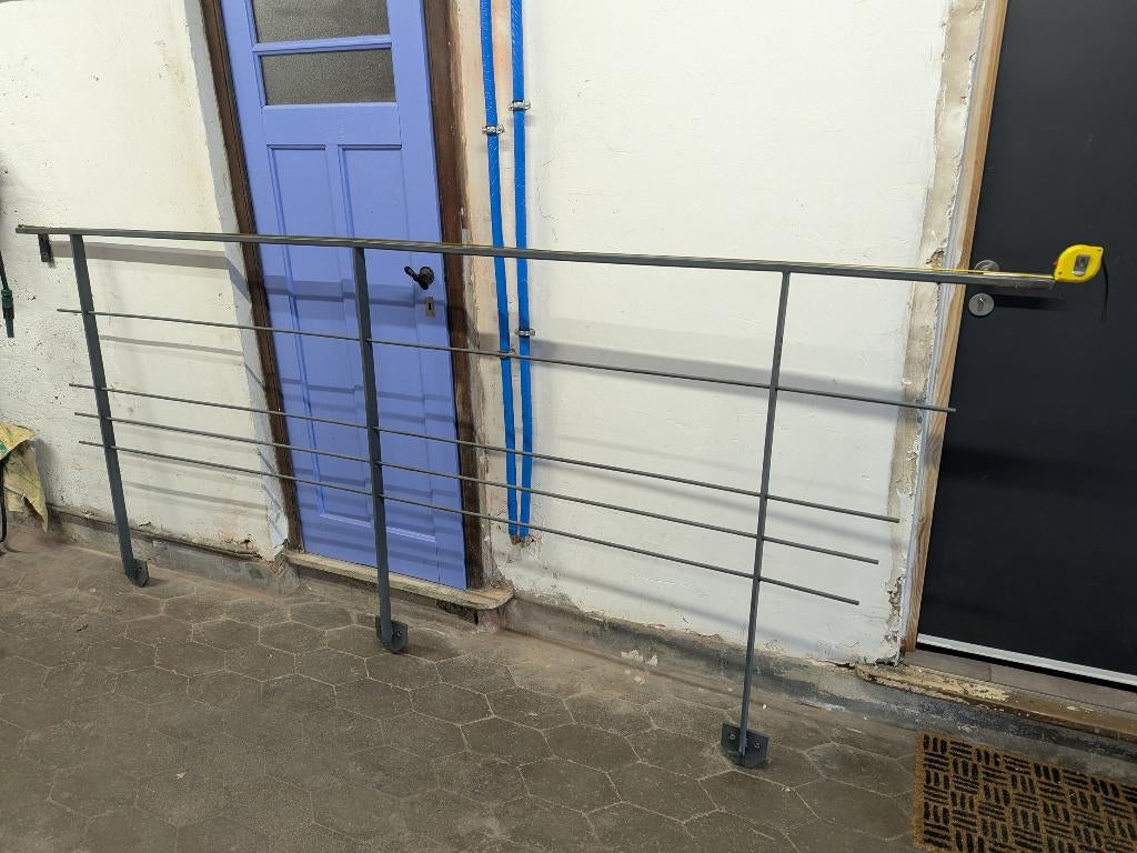 Garde corp acier 304cm à rafraichir, Bricolage & Construction, Métaux, Enlèvement, Utilisé, Autres métaux