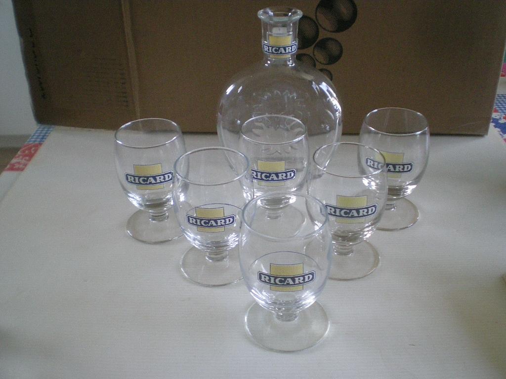 Ricard setje, Verzamelen, Glas en Drinkglazen, Ophalen, Nieuw