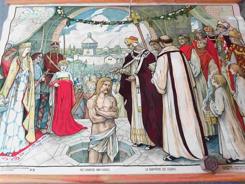 Clovis Doopsel Kerk Middeleeuwen België Belgique Doornik, Verzenden, Geschiedenis