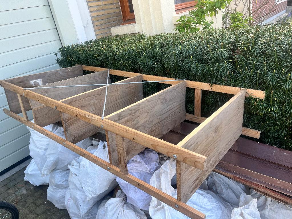 Houten rek, Ophalen, Gebruikt